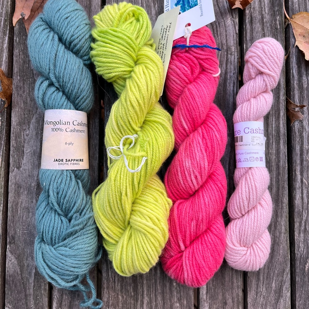 4 skeins of 100% cashmere